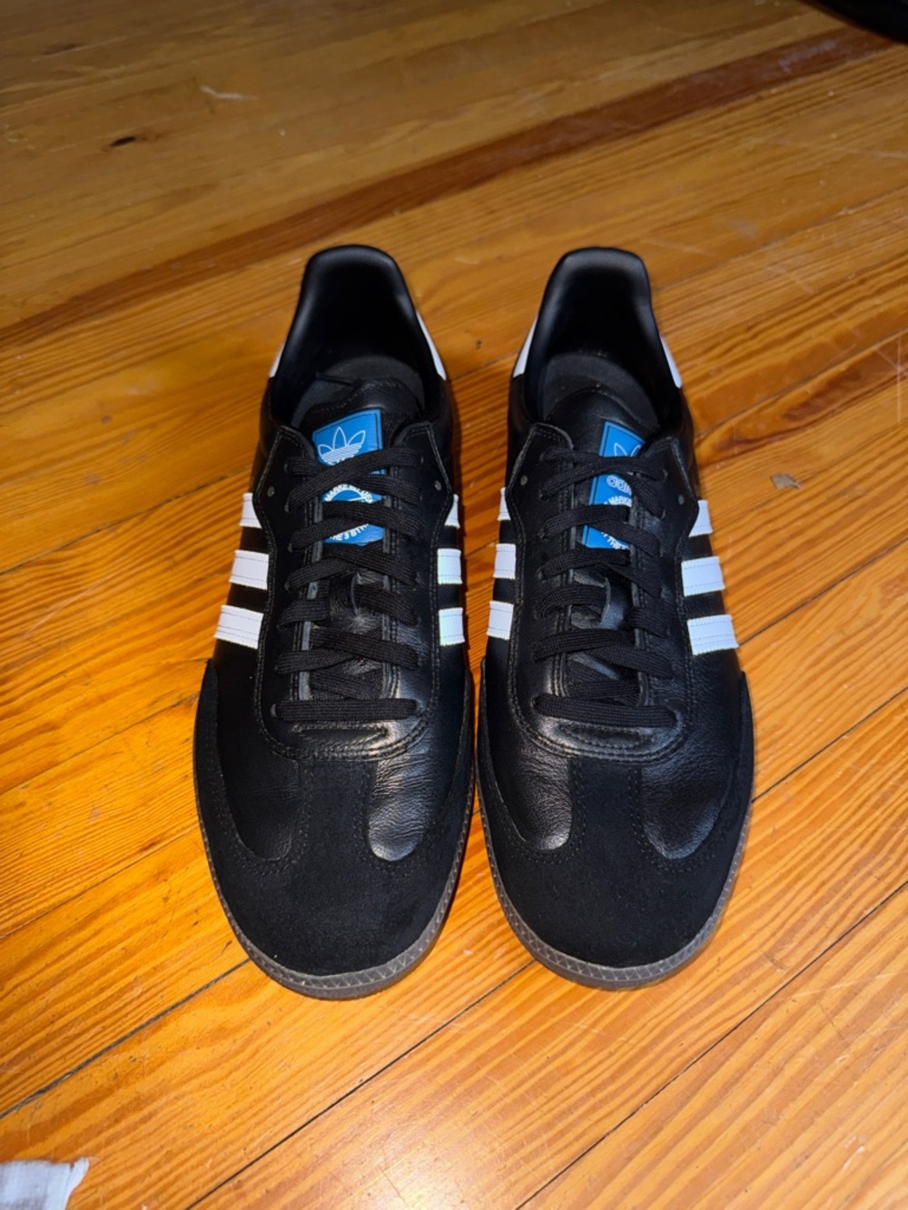 adidas Black Sneakers with White Stripes